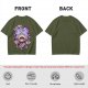 Olive T-shirt with Joyboy Gear 5 Luffy Laughing Anime Print