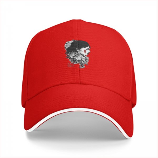 Black baseball cap with warrior woman profile graphic