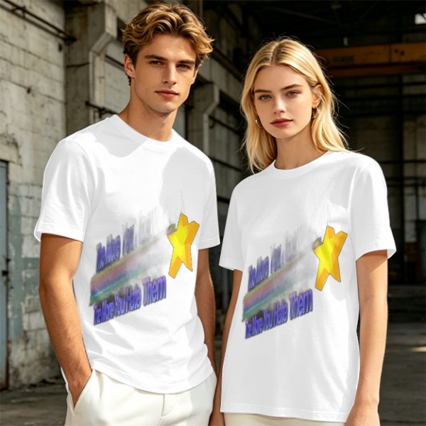 Olive Graphic T-Shirt With Star And Rainbow Text Design