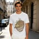 Olive Green T-Shirt With Illustrated Noodle Bowl Print