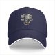 Black baseball cap with coffee types graphic print