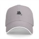 Black Baseball Cap With Minimalist Cat Silhouette Design