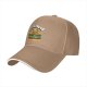 Black Baseball Cap With Grilled Smiling Burger Graphic
