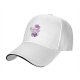 Black Baseball Cap With Cute Halloween Monster Cat Print