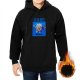 Black hoodie with Gear Five Luffy graphic print