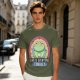 Olive T-Shirt With Grumpy Frog 'I Hate Everyone Equally' Print
