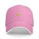 Black Baseball Cap With Cute Sad Cartoon Face Graphic