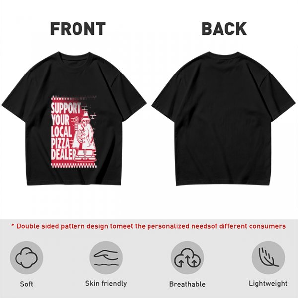 Support Your Local Pizza Dealer Graphic Olive T-Shirt