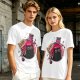 Olive T-shirt with a potion bottle holding a black cat that says don't open evil inside do it