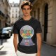 Olive T-Shirt With Cat Gumball Machine Artwork