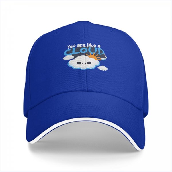 Black baseball cap with 'You are like a cloud' cute cloud graphic