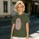Olive Green T-Shirt With Cute Smiling Potato Graphic