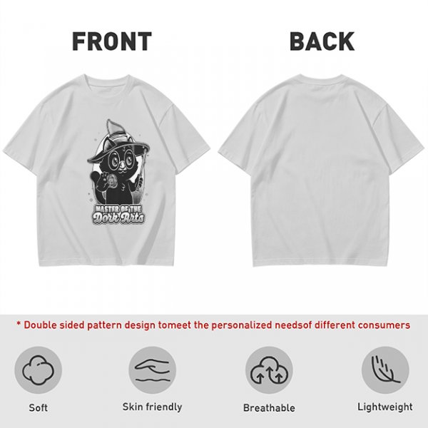 Olive T-Shirt with Black Cat Wizard 'Master of the Dork Arts' Print