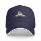 Black Baseball Cap With Peeking Chicken Graphic Design