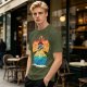 One Piece Thousand Sunny Ship Graphic Olive T-Shirt