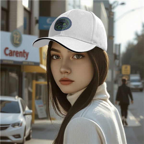 Black Baseball Cap With Celtic Knot Dragon Emblem