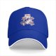 Black baseball cap with cute Mount Fuji character graphic design