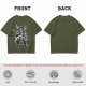 Olive T-Shirt with Sorcerer Mickey and Fantasia Villains Graphic