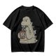 Olive T-Shirt Featuring Godzilla Eating Ramen