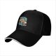 Black Baseball Cap With Colorful Anime Space Character Graphic