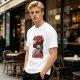Olive T-Shirt with Cat Darth Vader 'I Like My Coffee On The Dark Side' Print