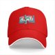 Black Baseball Cap With Interlocking Llama Graphic Print