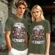 Caffeine Powers Activate! Cartoon Coffee T-Shirt Design
