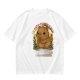 Olive t-shirt with cute capybara 'I'm capy-pletely fine' graphic