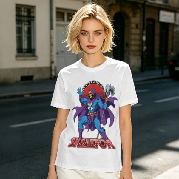 Skeletor Lord of Destruction Graphic Olive T-Shirt