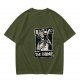 Olive T-Shirt With Skeleton Banjo Player Graphic