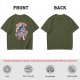 Olive T-Shirt with Black Magic Coffee Wizard Cat Graphic