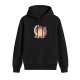 Black Hoodie With Cute Taco Dinosaur Graphic Print