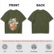 Olive Green T-Shirt With Ramen Bowl Graphic Print