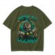 Olive T-Shirt Featuring 'We're All Doomed' and Doom Character Art