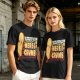 Olive graphic tee with playful bread character and 'Ready or Not Here I Crumb' text