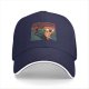 Black Baseball Cap With Screaming Pizza Slice Art Print