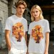 One Piece Portgas D. Ace Graphic Olive T-Shirt