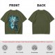 Olive Green T-Shirt With Alien Warrior Graphic Print