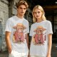 Olive T-Shirt With Monkey In Straw Hat Pirate Print