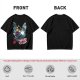 Olive Green T-Shirt With Japanese Nature Inspired Graphic Print