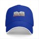 Black baseball cap with funny shark seafood diet meme print