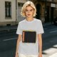Olive Green T-Shirt With Distressed Retro TV Graphic Print