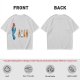 Olive T-Shirt With Blue Monster And Ghost Graphic Print