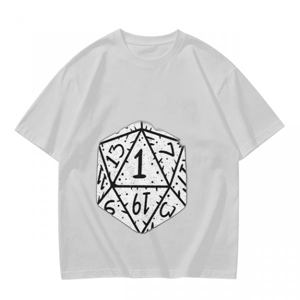 Olive T-Shirt With D20 Nat 1 Critical Fail Print