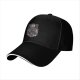 Black Baseball Cap With Dark Fantasy Graphic Print
