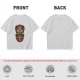 Olive T-Shirt with Tribal Warrior Mask and Horse Graphic Print