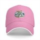 Black Baseball Cap with Howl’s Moving Castle Dancing Characters Print