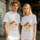 Olive T-Shirt with Singing Mushroom Band Graphic