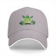 Black baseball cap with green ghostly villain silhouette graphic