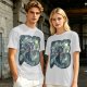 Olive T-Shirt With Sorcerer Mickey Starry Night Artwork